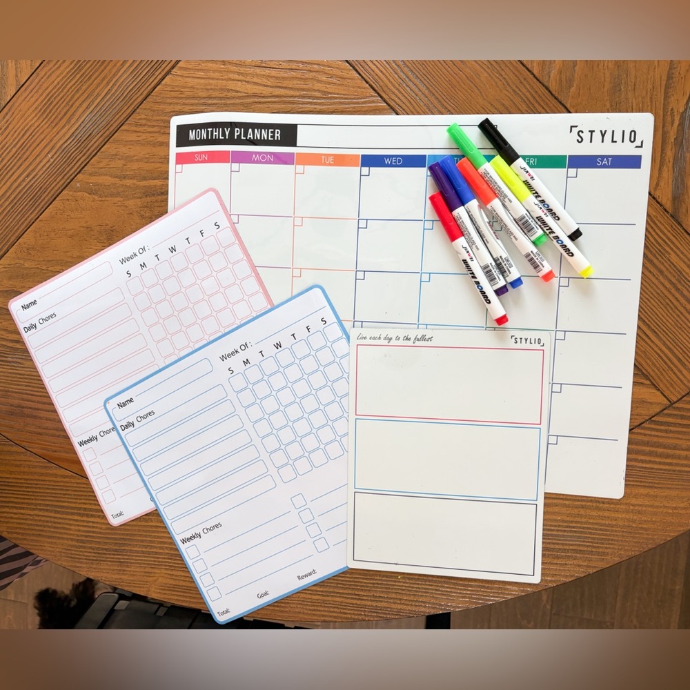 Dry Erase Calendar Whiteboard set